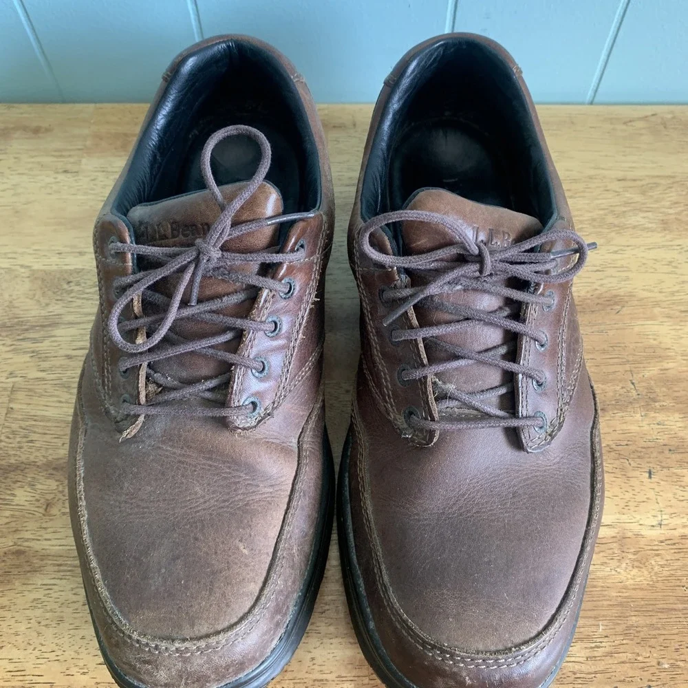 LL Bean TEK 2.5 Mens size 11.5 Waterproof Boots Brown Leather Ankle Shoe Oxford